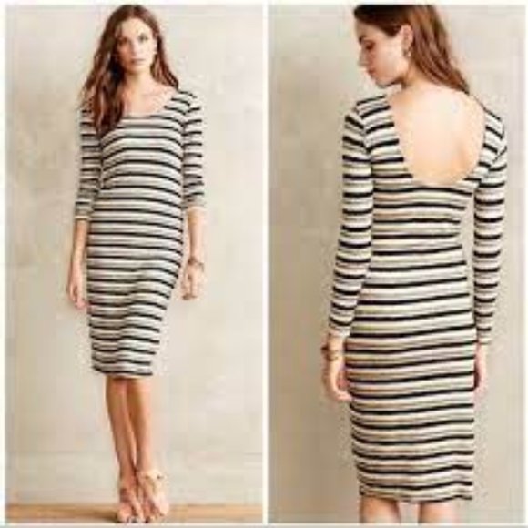 Anthropologie Dolan Striped Midi Dress Size Small - Picture 1 of 4